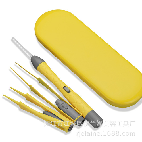 New luminous ear scoop set children's ear picking tools visible charging ear scoop luminous booger clip ear tweezers