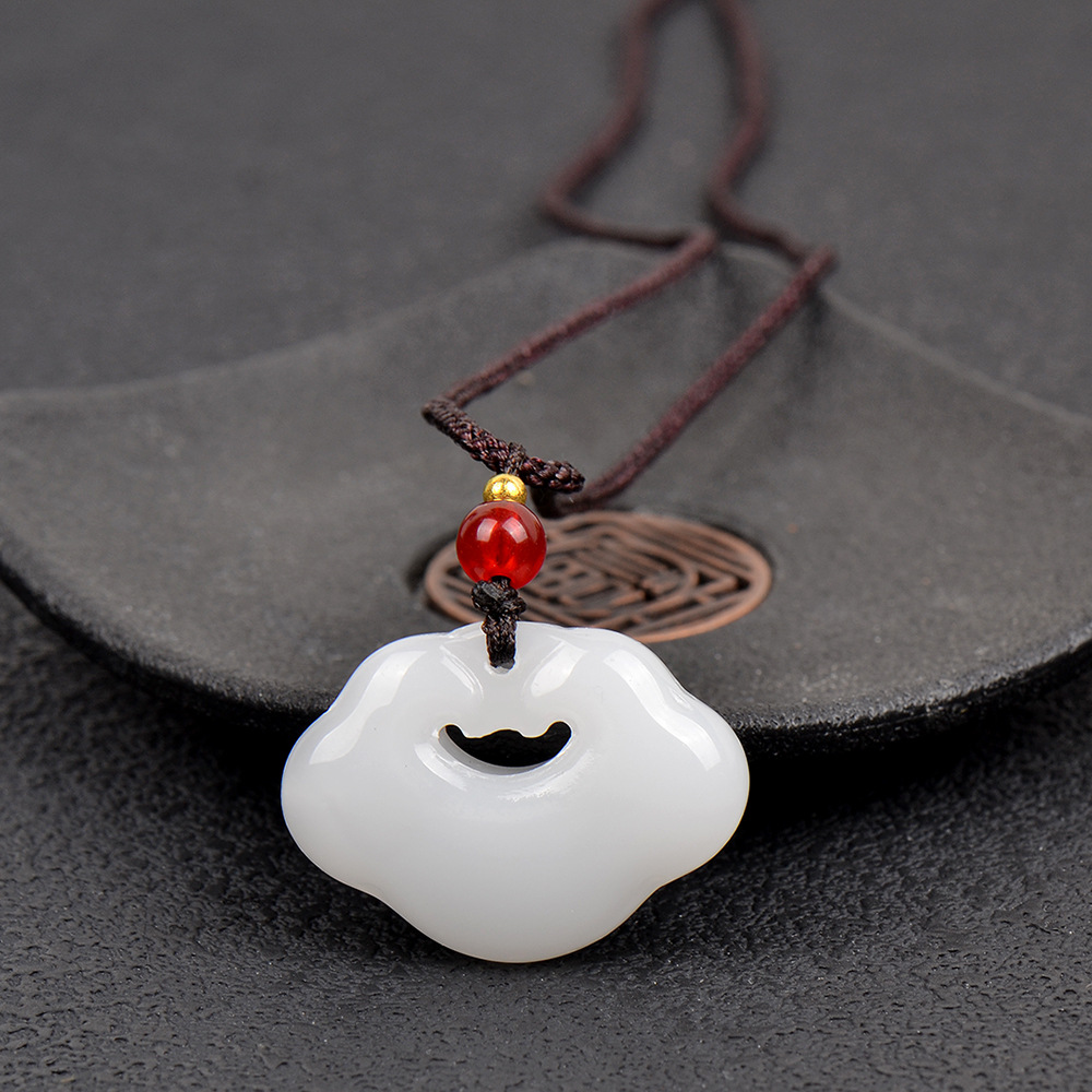Fashionable pendant white jade for men and women