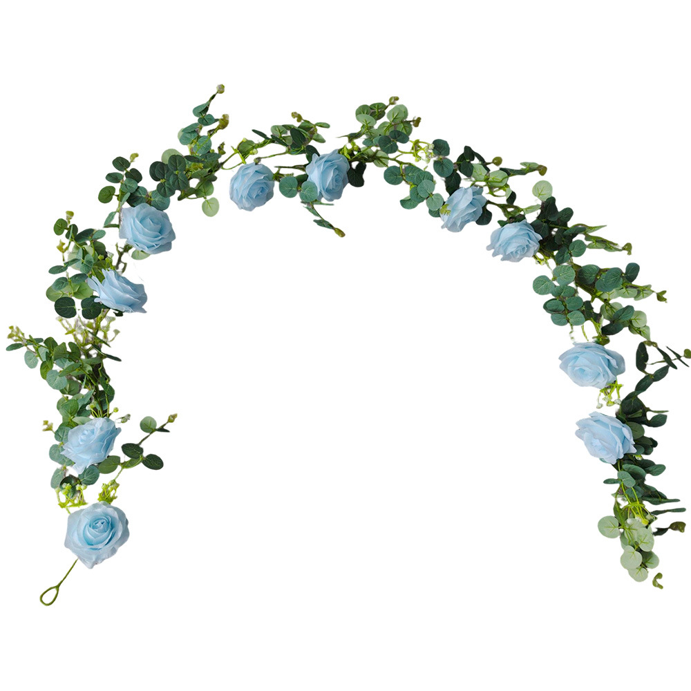 Simulación de flores rosas de vid arco de boda enredado de vid peonía vid