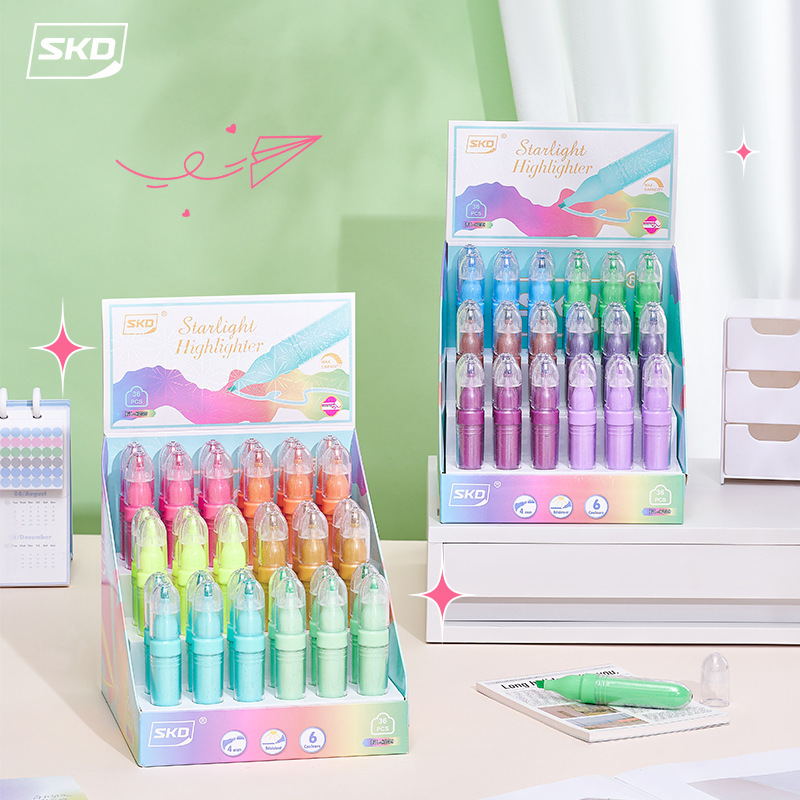 alto valor facial flash estrella huevo lápiz de reflexión estudiantes dibujo lápiz de graffiti DIY cuentas de mano clave lápiz de marca clave