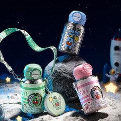2025 新しいポータブルチタン断熱カップ漫画宇宙シリーズチタン断熱カップ学校の子供のためのメーカー卸売