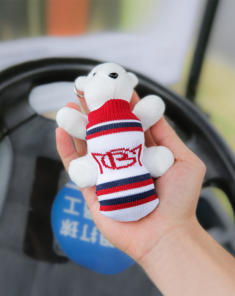 Túi đựng bóng golf PGM mini hình thú kẹp búp bê, chứa 2 quả, nhỏ gọn nhẹ — QJ004-bộ bóng gấu, QJ006-Thỏ chi tiết 8