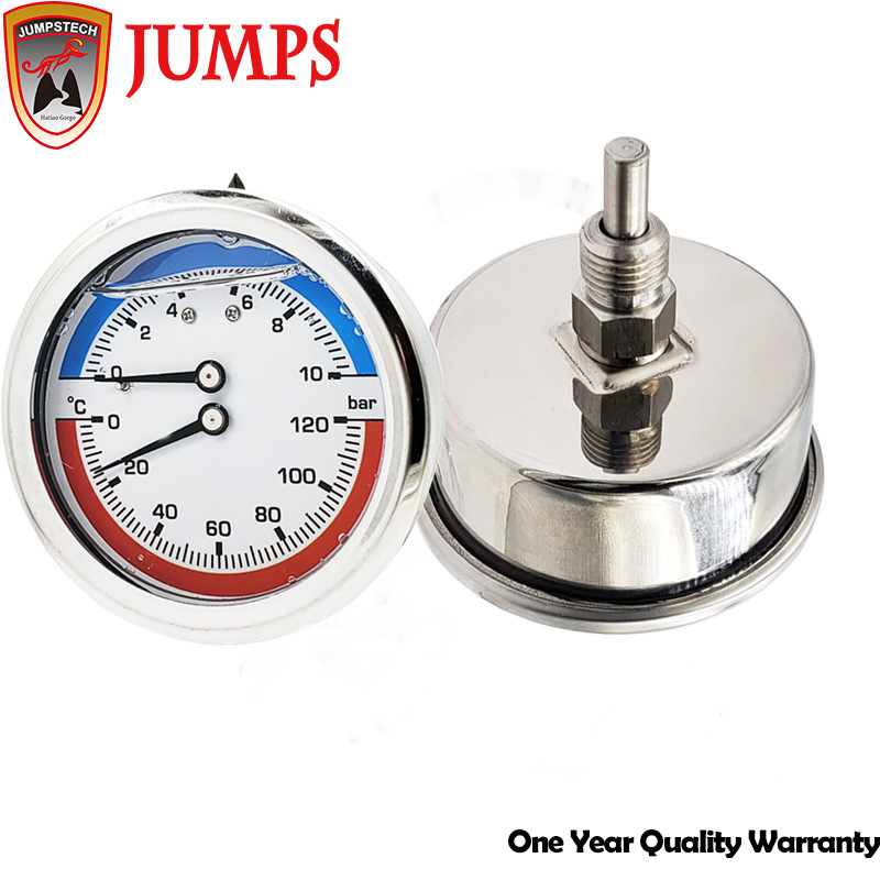 工厂供应不锈钢充油温压表过滤器球阀压力表地暖分水器压力温度一