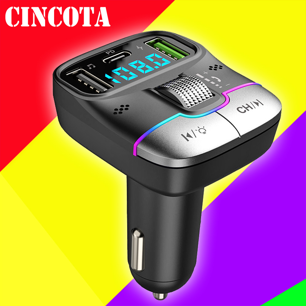 Car Charger And Bluetooth Fm Transmitter With Digital Display_voghion.com