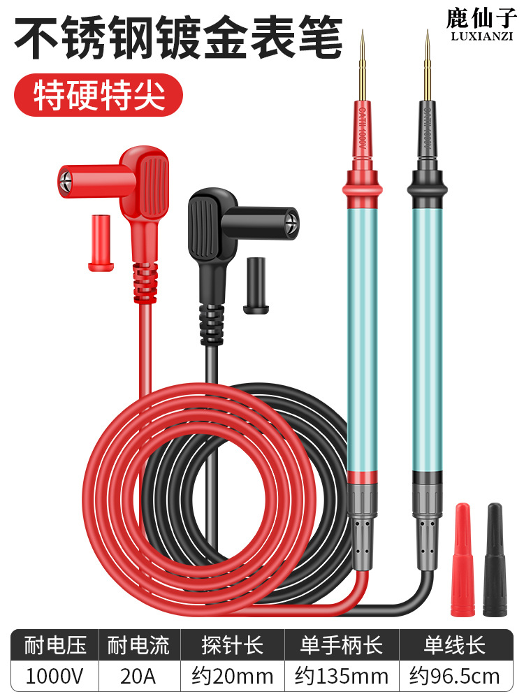 Deer Fairy Multimetro Multimetro Lápiz Aguja de cobre Puntero de sonda Multimetro Accesorios universales Anticongelante Cable de silicona