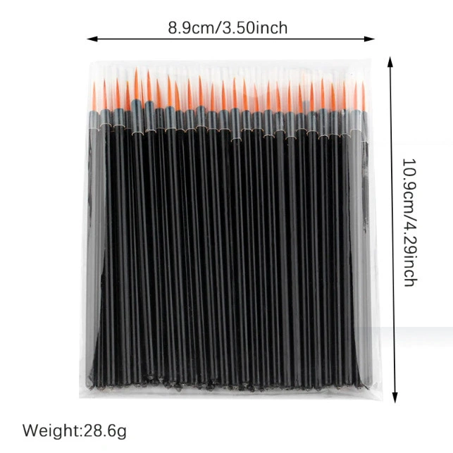 Jolong Оптовая одноразовая золотая волоконная кисть для подводки для глаз с капюшоном