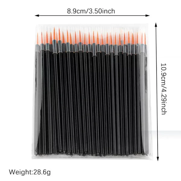Julong wholesale disposable golden fiber hair eyeliner brush portable cap fine hard head eyeliner eyeliner