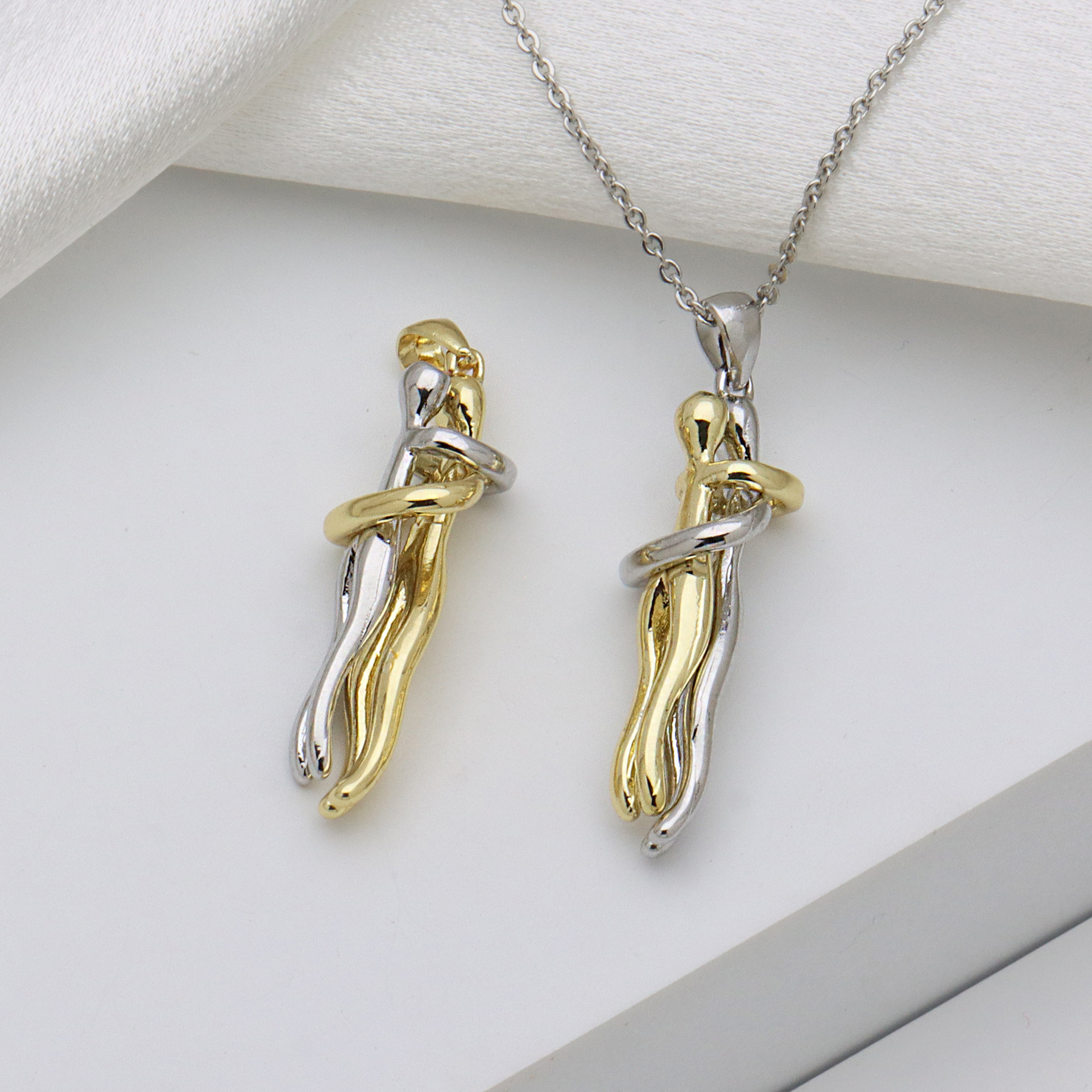 cable chain Chain Type Wholesale Jewelry IG Style Human Copper Mixed Metal Plating Pendant Necklace Cable Chain