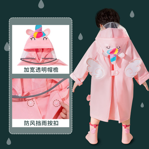 Baby Deer Milly Cartoon Unicorn Children's Raincoat Girls Bunny Kindergarten Cute Rain Poncho Rain Gear Wholesale