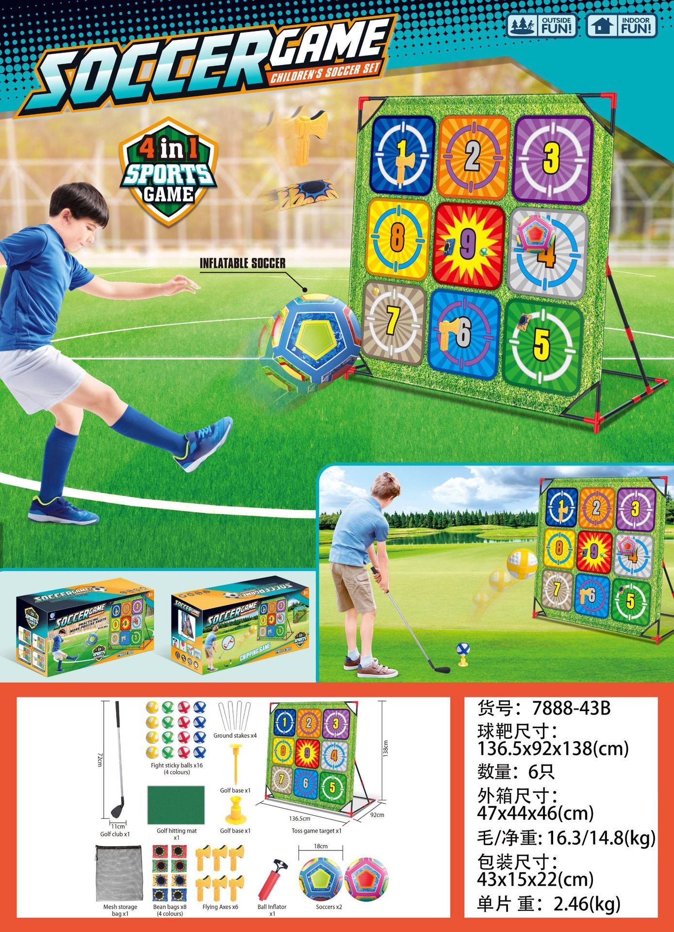 Fabricante de origen 40 juegos de alfombrillas de golf, práctica de objetivos para interiores y exteriores, juguetes deportivos de golf de ocio