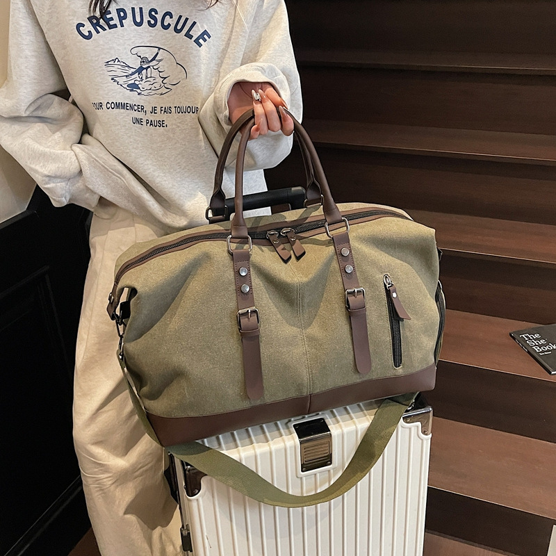新型レトロ大容量キャンバス旅行カバン手提げ荷物カバンカジュアルシングルショルダーバッグビジネスハンドバッグ|undefined