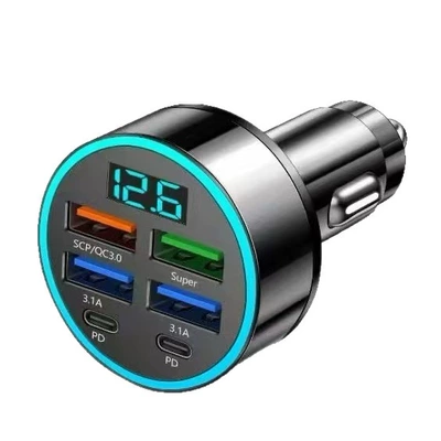 Display, Six-Port Charger, Car Cigarette | Mobil şarj cihazları