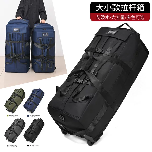 Extra Large Capacity Waterproof Trolley Backpack, Outdoor Portable Travel Bag, Mountaineering Bag, Foldable Luggage Bag, Travel Bag