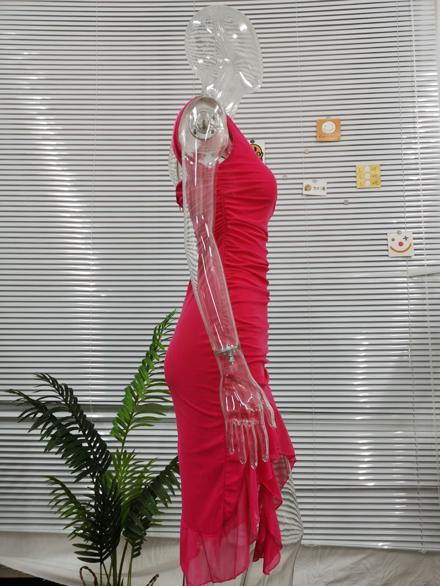 280g Weight Asymmetrical Dress, Knee-Length Dress Length Type Sleeveless Sleeve Length Mesh Dress Dresses Type Spandex, Mesh Yarn Fabric Type High Waist Waist Line Holiday, Cocktail Party Occasion Round Neck Neckline Slim Fit Type Solid Color Pattern Summer Season Women's Gender Pleated Design Elegant, Sexy Style Wholesale Women's Elegant Sexy Pleated Solid Color Holiday Cocktail Party Round Neck Sleeveless Mesh Dress 24
