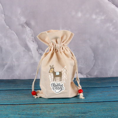 圣诞系列礼品包装收纳袋彩色印花可爱卡通苹果糖果礼物包装袋