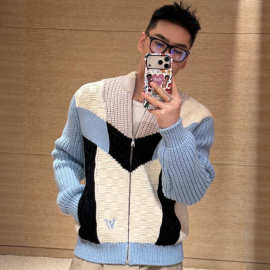 南油高货原标驴家明星同款提花标识LOGO运动衫保暖毛衣外套男女