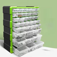 Оптовая продажа, коробка для хранения музыки, высокий прямоугольный пластиковый ящик для инструментов, отсек для аксессуаров, многокомпонентная коробка, образец винтов