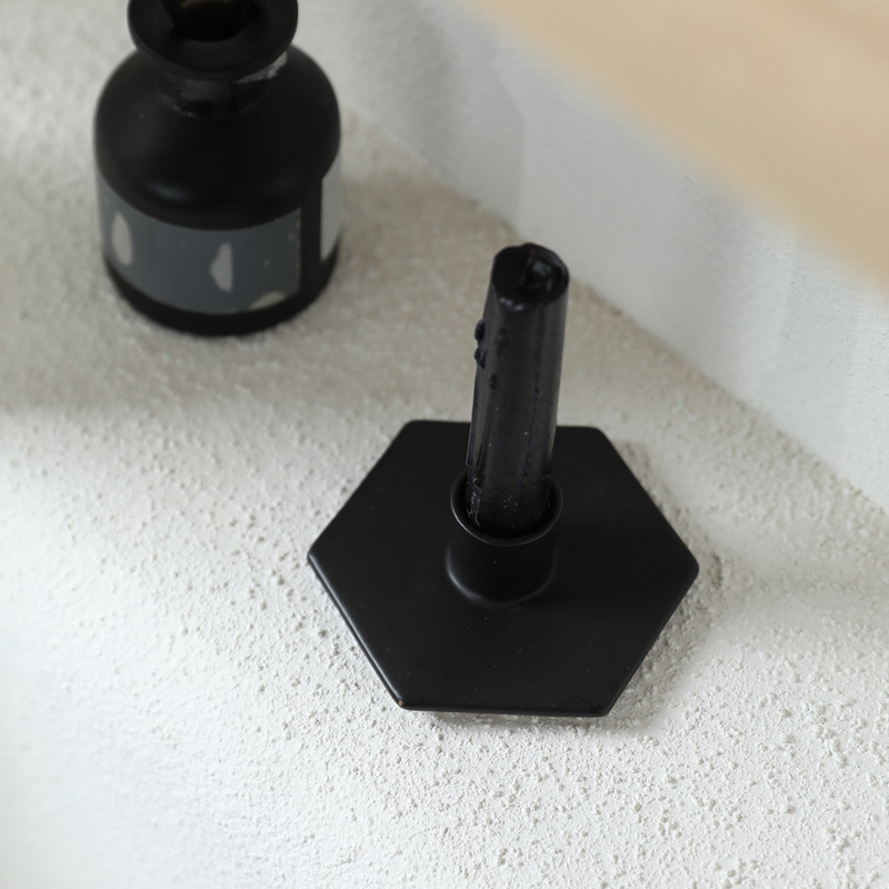 Inswind decoraciones de mesa de cerámica poligonal moderna decoración retro negro y blanco decoración de mesa de vela