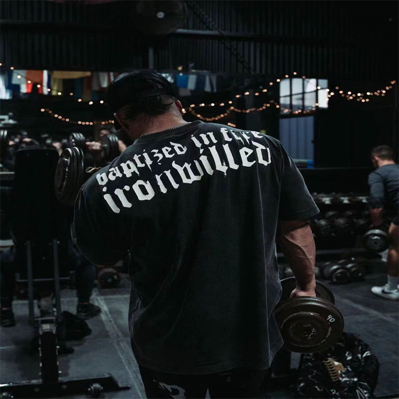 Title 2, Camiseta Fitness Hombre Manga Corta Holgada Tra...