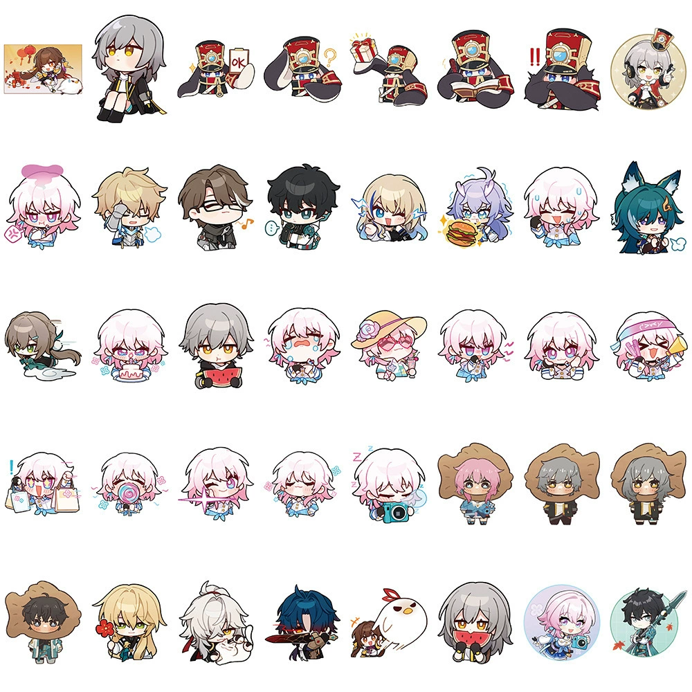 80 HONKAI IMPACT collapsed Star -Being Railway Patch Luggage Box Computers Mobile Phone Illfish Waterproof Patch