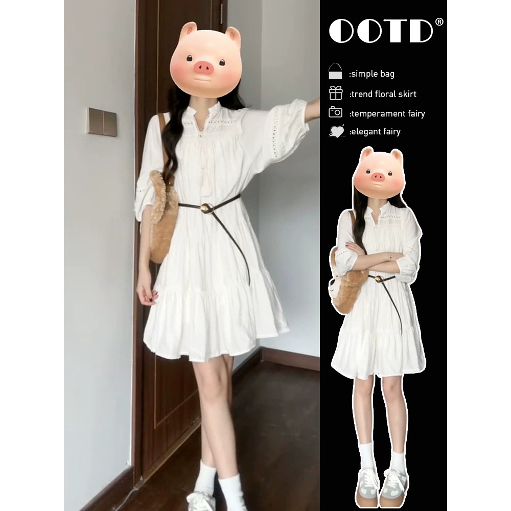 Весенняя одежда 2025, новое белое платье-рубашка для женщин, летняя одежда для миниатюрных девушек, летняя одежда для подростков