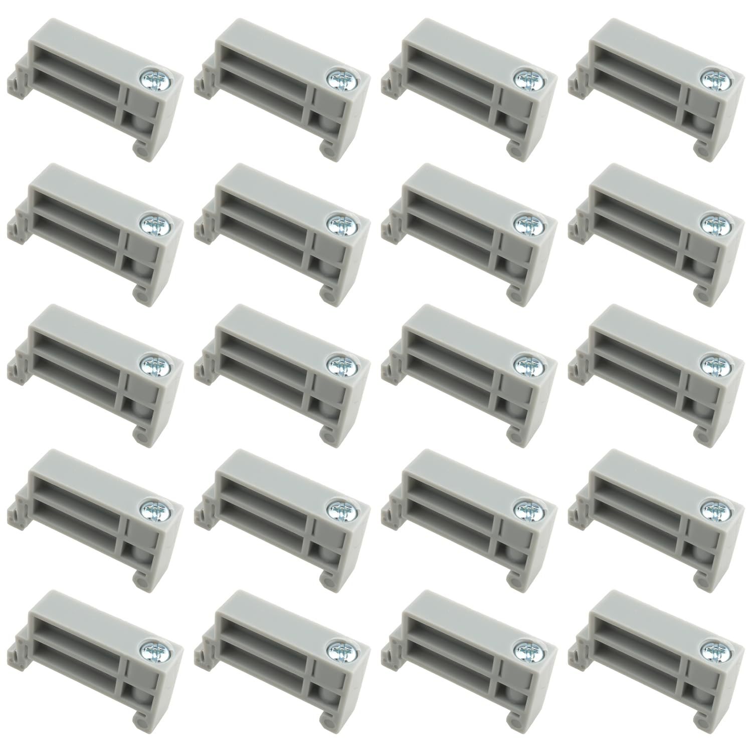 ZZHXSM 20PCS TBR F DIN Rail Mount Terminal Blocks End Stoppe