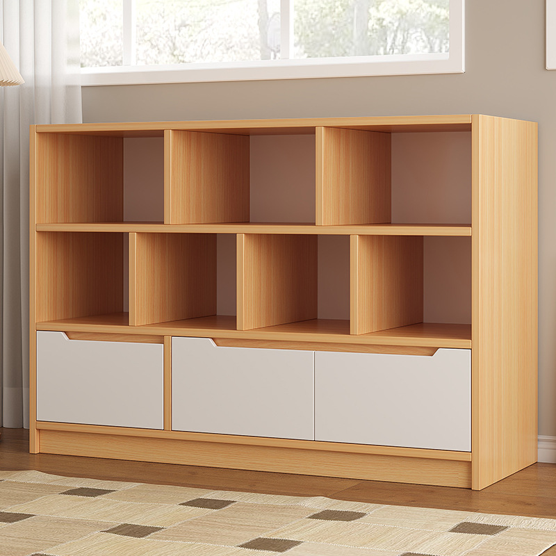 Gabinete de exposición de almacenamiento multicapa para el hogar simple de piso contra la pared sala de estar estante de estante combinado a prueba de polvo gabinete bajo