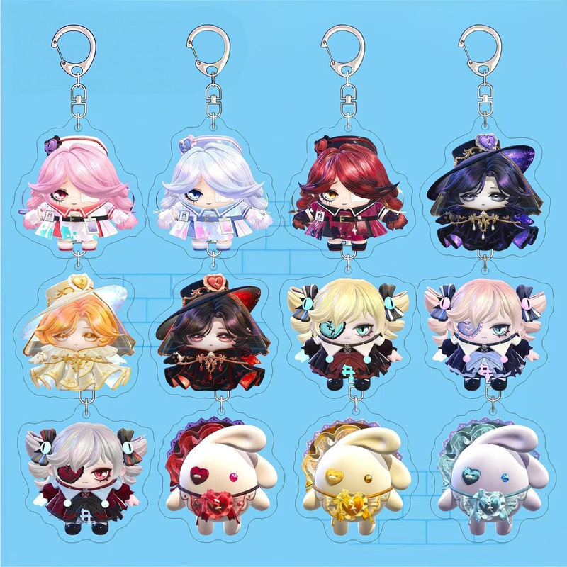 Eggman Game Peripheral Keychain Cute Heather, Belinda, Stella Acrylic Backpack Pendant