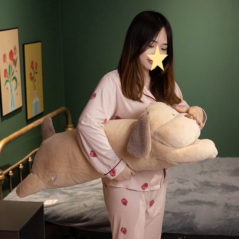 狗狗趴趴毛绒玩具小猪玩偶公仔柴犬抱枕长条枕床上女侧睡安抚娃娃|undefined