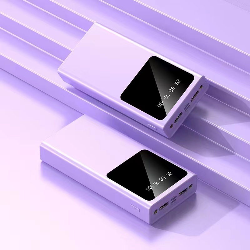 Fuente de alimentación portátil delgada y compacta 10000 mAh lámpara LED de carga rápida pantalla digital cargador para teléfono móvil universal