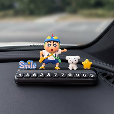 for Women, Nömrəli dayanma kartı - authentic-outing-shin-chan-black-parking-sign