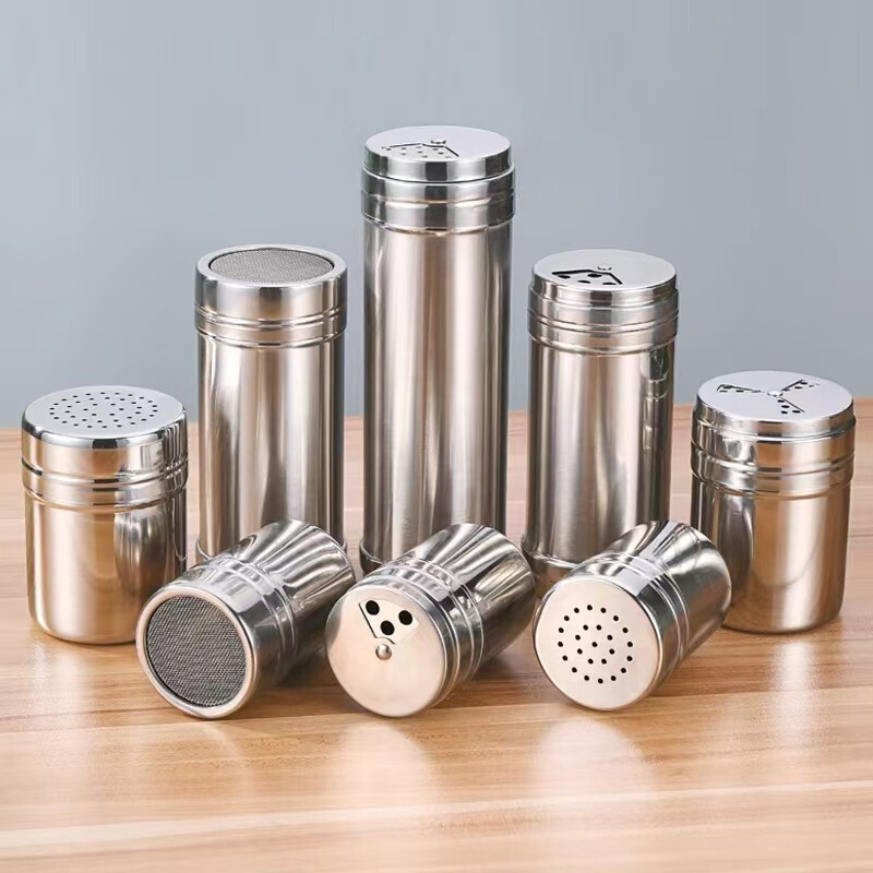 Barbecue seasoning jar sprinkling bottle stainless steel pepper seasoning box jar cumin jar commercial seasoning salt jar
