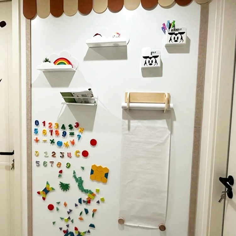 白板墙贴家用儿童磁吸可移除不伤墙水笔珐琅板平替贴纸涂鸦软磁铁