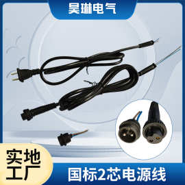 电动螺丝刀电动工具电源线 国标CCC两芯适配器橡胶线 3C电源线