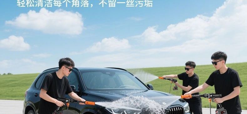 Watering spray lithium battery brush car wireless car washer spray gun ultra-high pressure water gun household electric sprayer