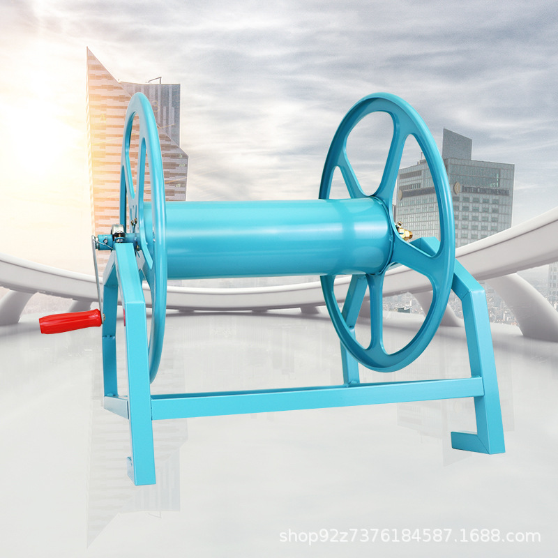 方管整体加厚升级胶管架农用摇管机手动卷管器200m可卷线