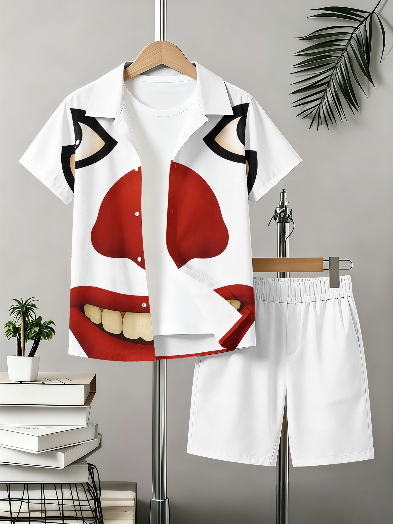 Jungen Set Mit Blumenmuster Hemd Und Shorts Für Den Sommer_voghion.com