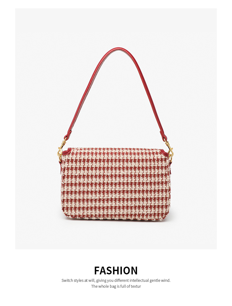 2024 Autumn New Trendy Bird Pattern Underarm Small Square Fashion Versatile Single Shoulder Oblique Straddle Women's Bag_voghion.com