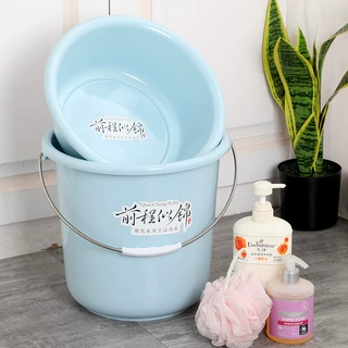 塑料圆水桶学生宿舍用洗衣手提小水桶加厚家用储水用水桶桶盆套装