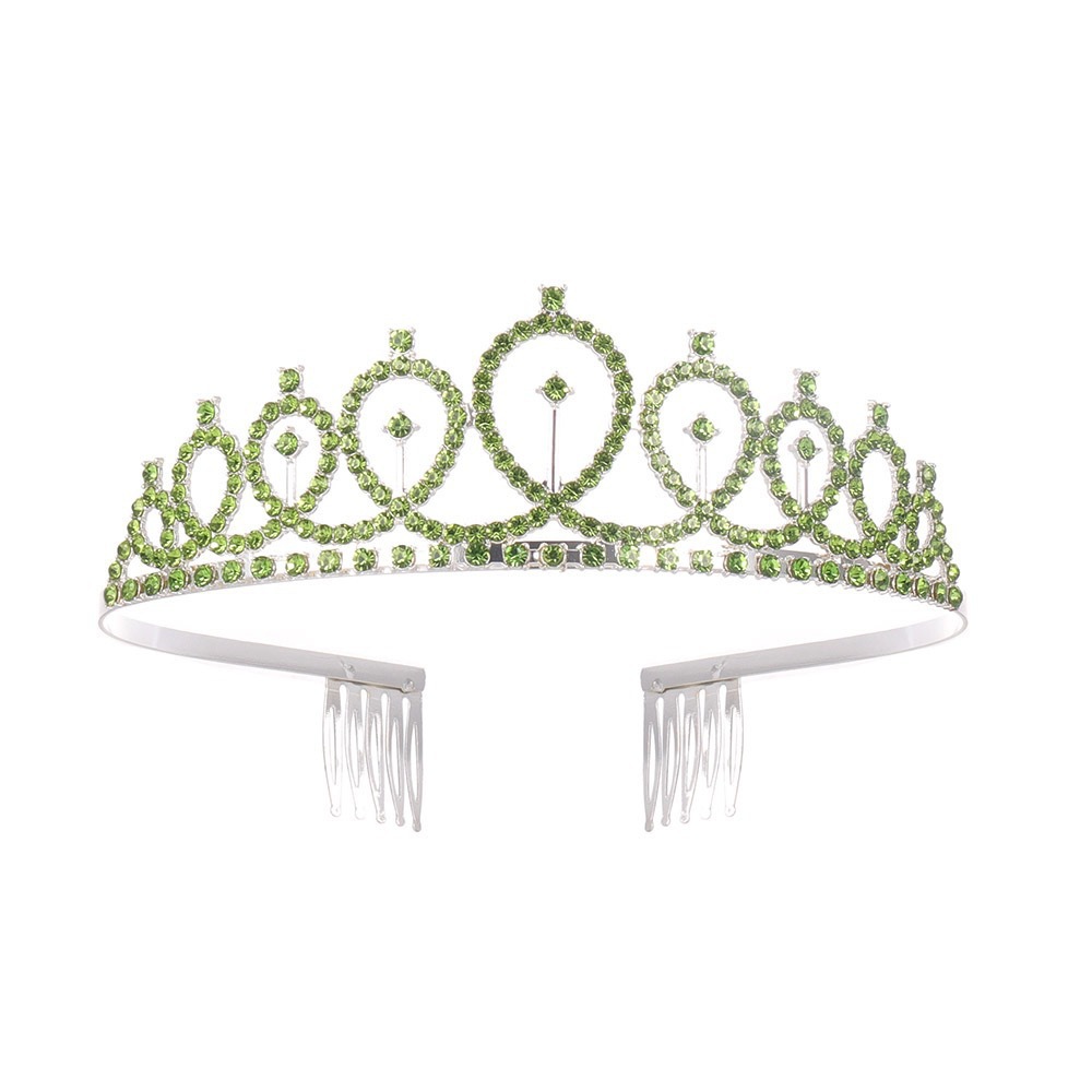 Cristal diadema metal rhinestone horquilla princesa cumpleaños updo rendimiento temperamento tocado corona estilo coreano nuevo