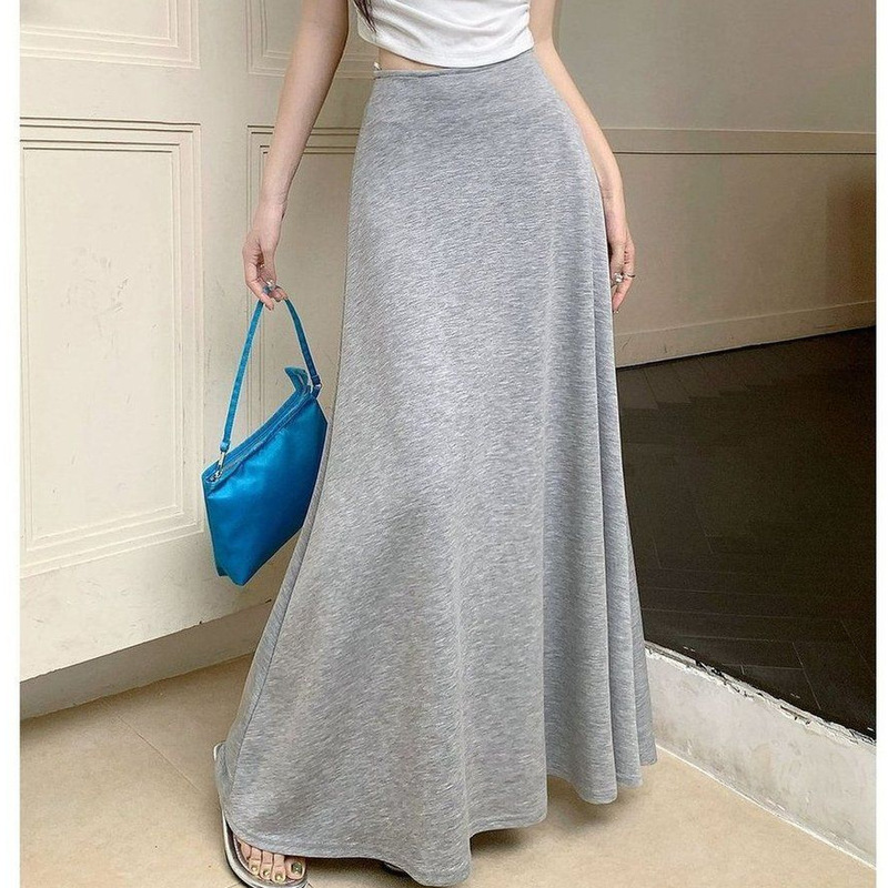 Casual, Simple and Versatile A-Line Skirt for Women, New Spring and Autumn Style, High-Waisted, Slimming, Drapey, Elegant and Fashionable Long Skirt Casual, Simple and Versatile A-Line Skirt for Women, New Spring and Autumn Style, High-Waisted, Slimming, Drapey, Elegant and Fashionable Long Skirt