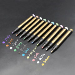 STA 8151 Color Metal Marker Pen, Paint Marker, Note Pen for DIY Albums, Black Cardstock Art Marker