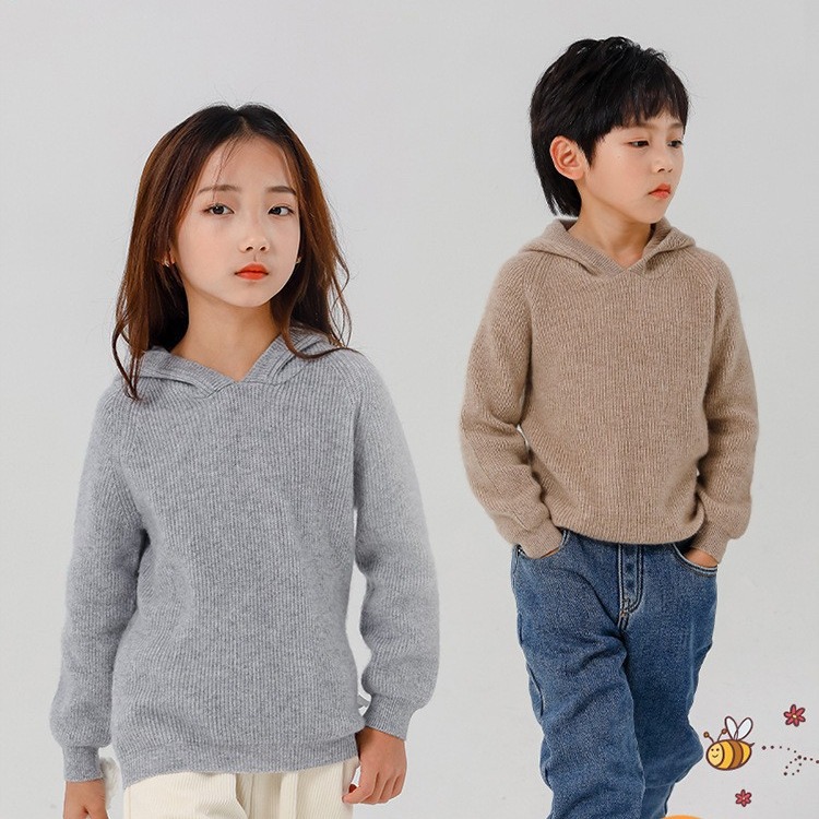 Demi-season children's cashmere hoody