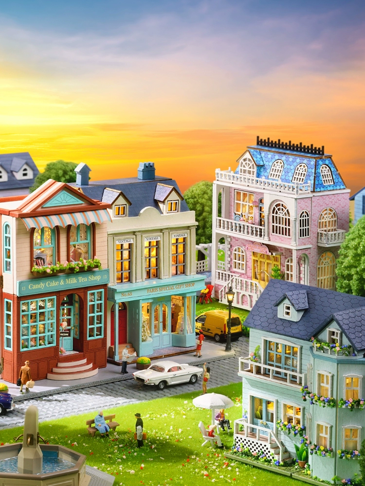 Хижина, маленький дом, конструктор, дом DIY, подарок на день рождения