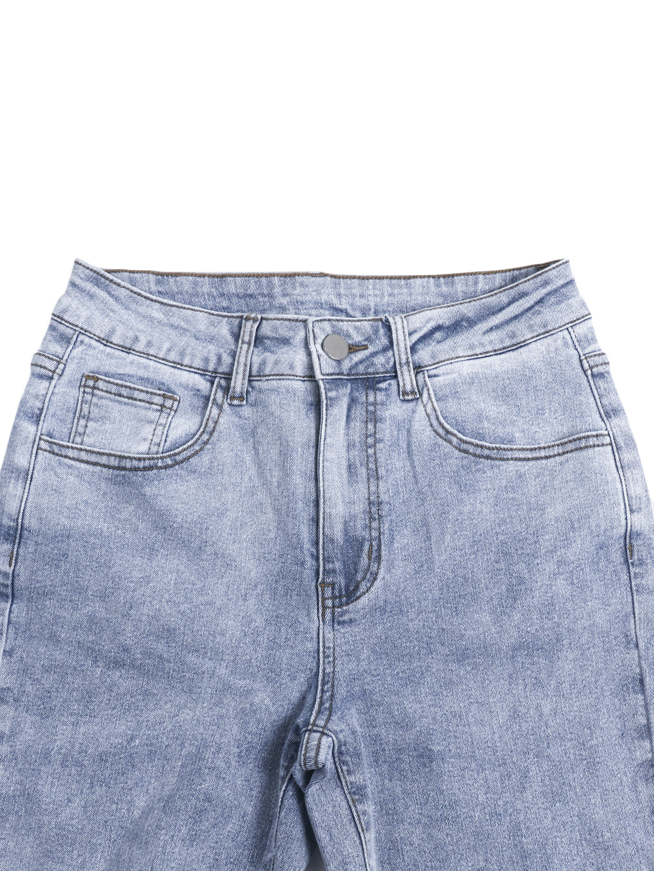 Women's Clothing High Waisted Retro Flared Jeans, Street Style Denim Trousers_ecoleips.com