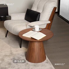 实木小圆桌洽谈桌茶几简约休闲创意咖啡厅奶茶店酒店店面接待圆桌