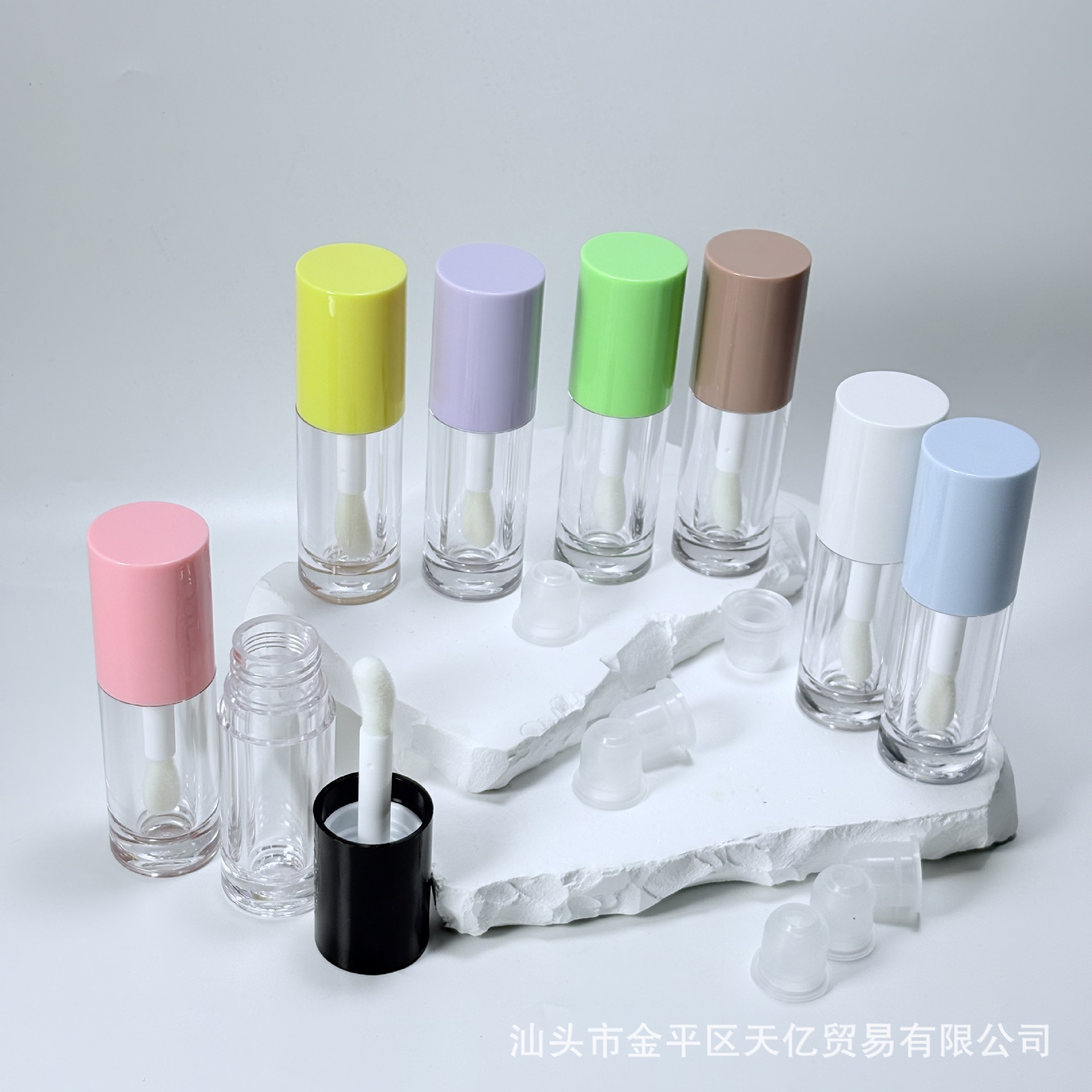 En stock envío gratuito 6ml de gran capacidad de brillo de labios sub-botella labio esmalte tubo vacío gran cepillo cabeza corrector tubo redondo material de embalaje cosmético