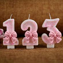 Q 48541 Crown bow number birthday candle �ʹں�������������