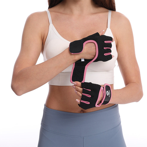 Customizable unisex half-finger fitness gloves, slip-resistant, breathable cycling gloves, weightlifting shock-absorbing palm protection sports gloves