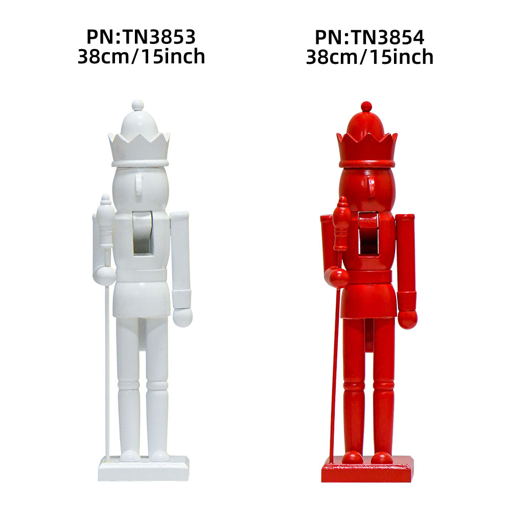 Creativo Amazon nuevo producto 2024 spot 38cm color sólido cascanueces decoración de ambiente navideño regalo regalo